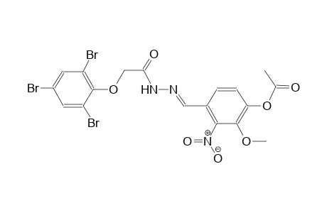 2-methoxy-3-nitro-4-((E)-{[(2,4,6-tribromophenoxy)acetyl]hydrazono}methyl)phenyl acetate