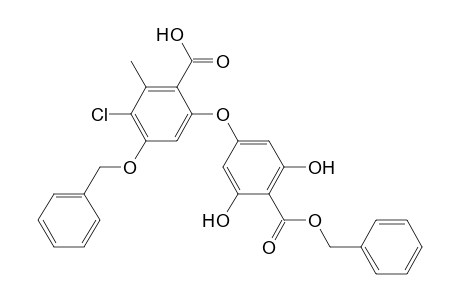 Benzoic acid, 3-chloro-6-[3,5-dihydroxy-4-[(phenylmethoxy)carbonyl]phenoxy]-2-methyl-4-(phenylmethoxy)-