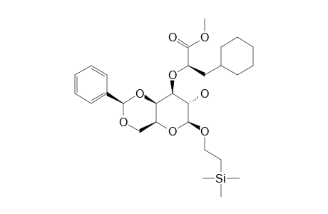 2-(TRIMETHYLSILYL)-ETHYL-O-4,6-O-BENZYLIDENE-3-O-[(S)-1-(METHOXYCARBONYL)-2-CYCLOHEXYLETHYLOXY]-BETA-D-GALACTOPYRANOSIDE