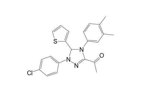 1-[1-(4-chlorophenyl)-4-(3,4-dimethylphenyl)-5-(2-thienyl)-4,5-dihydro-1H-1,2,4-triazol-3-yl]ethanone