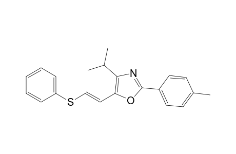 4-Isopropyl-2-(4-tolyl)-5-[2-(phenylthio)vinyl]-1,3-oxazole
