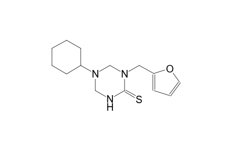 5-cyclohexyl-1-(2-furylmethyl)tetrahydro-1,3,5-triazine-2(1H)-thione