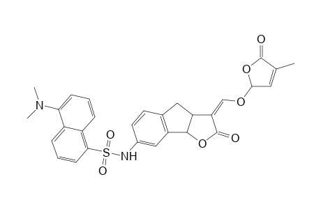 N-[3-(4-Methyl-5-oxo-2,5-dihydrofuran-2-yloxymethylene)-2-oxo-3,3a,4,8b-tetrahydro-2H-indeno[1,2-b]furan-7-yl]-5-dimethylaminonaphthalene-1-sulfonamide diastereoisomer