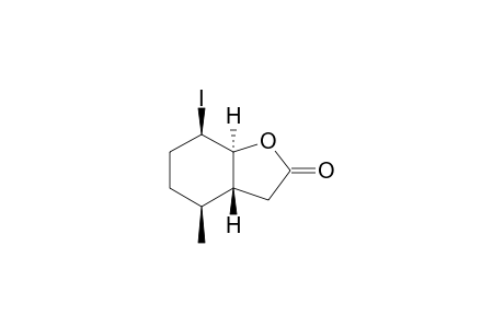 2-IODO-5-METHYL-9-OXABICYCLO-[4.3.0]-NONAN-8-ONE
