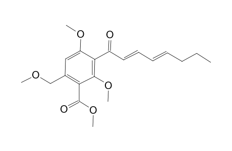 Methyl 2-methyoxy-6-(methoxymethyl)-3-(octa-2',4'-dienoyl)-4-methoxybenzoate