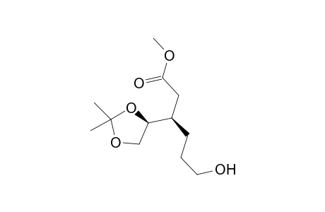 Methyl (3R)-3-[(4S)-2,2-dimethyl-1,3-dioxolan-4-yl]-6-hydroxyhexanoate