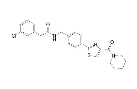 2-(3-Chlorophenyl)-N-(4-(4-(piperidine-1-carbonyl)thiazol-2-yl)benzyl)acetamide