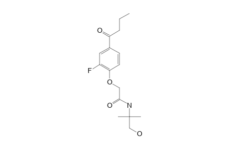 2-(4-BUTYRYL-2-FLUOROPHENOXY)-N-(1-HYDROXY-2-METHYLPROPAN-2-YL)-ACETAMIDE