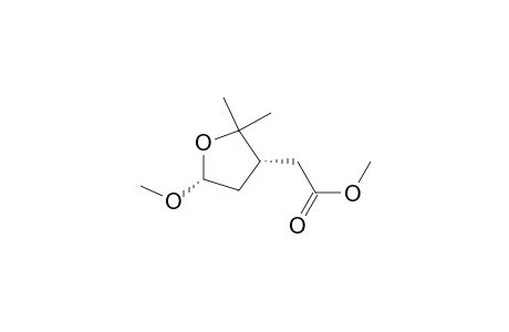 3-Furanacetic acid, tetrahydro-5-methoxy-2,2-dimethyl-, methyl ester, cis-