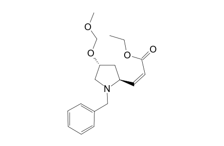 (2S,4R)-(N-BENZYL)-2-[(Z)-ETHOXYCARBONYL-ETHENYL]-4-(O-METHOXYMETHYLOXY)-PYRROLIDINE