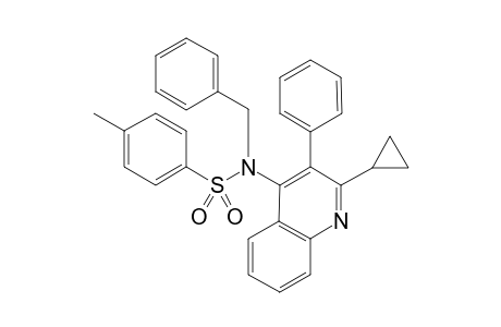 N-benzyl-N-(2-cyclopropyl-3-phenylquinolin-4-yl)-4-methylbenzenesulfonamide