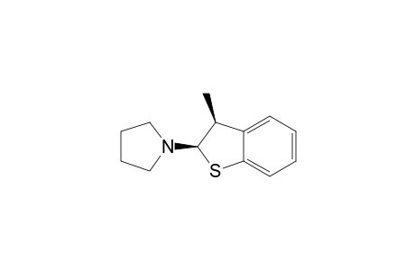 Pyrrolidine, 1-(2,3-dihydro-3-methylbenzo[b]thien-2-yl)-, cis-