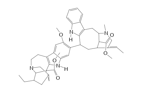 Ibogamine-18-carboxylic acid, 12-methoxy-13-[(3.alpha.)-17-methoxy-17-oxovobasan-3-yl]-, methyl ester