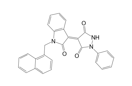 (4Z)-4-[1-(1-naphthalenylmethyl)-2-oxo-3-indolylidene]-1-phenylpyrazolidine-3,5-dione
