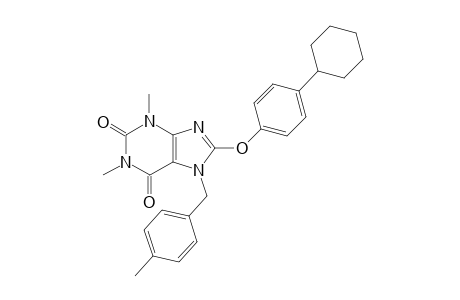 8-(4-Cyclohexylphenoxy)-1,3-dimethyl-7-(4-methylbenzyl)-3,7-dihydro-1H-purine-2,6-dione