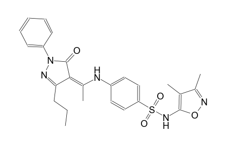benzenesulfonamide, 4-[[(1Z)-1-(1,5-dihydro-5-oxo-1-phenyl-3-propyl-4H-pyrazol-4-ylidene)ethyl]amino]-N-(3,4-dimethyl-5-isoxazolyl)-