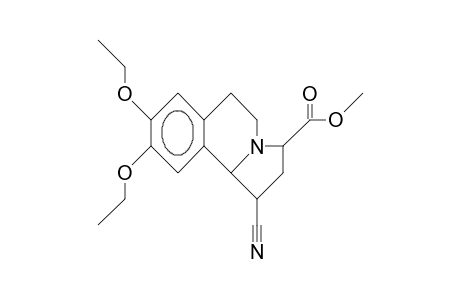 (1a,3b,10Bb)-1-cyano-8,9-diethoxy-1,2,3,5,6,10b-hexahydro-pyrrolo(2,1-A)isoquinoline-3-carboxylic acid, methyl ester