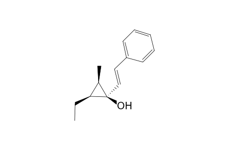 (1R*,2S*,3R*)-2-Ethyl-3-methyl-1-[(E)-2-phenylethenyl]-1-cyclopropanol