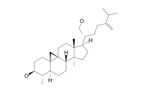 PERVIRIDISINOL_C;3-S,21-DIHYDROXY-24-METHYLENE-29-NORCYCLOARTANE