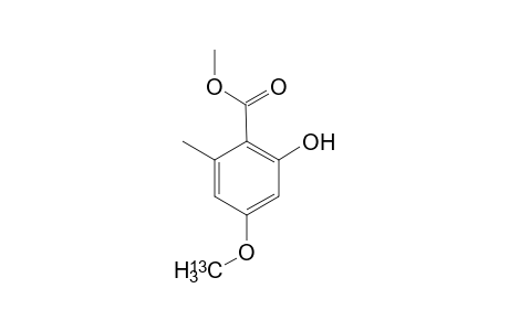 Methyl 2-hydroxy-4-[13C]methoxy-6-methylbenzoate
