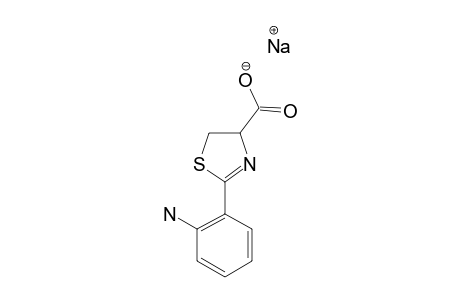SODIUM-SALT-OF-2-(2'-AMINOPHENYL)-4,5-DIHYDROTHIAZOLE-4-CARBOXYLIC-ACID