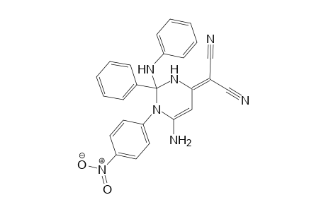 2-[6-Amino-1-(4-nitrophenyl)-2-phenyl-2-(phenylamino)-2,3-dihydropyrimidine-4(1H)-ylidene]malononitrile