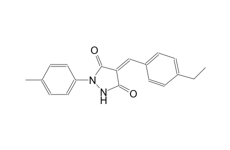 (4E)-4-(4-ethylbenzylidene)-1-(4-methylphenyl)-3,5-pyrazolidinedione