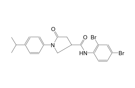N-(2,4-dibromophenyl)-1-(4-isopropylphenyl)-5-oxo-3-pyrrolidinecarboxamide