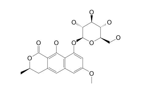 3,4-DIHYDRO-10-HYDROXY-7-METHOXY-3-(R)-METHYL-1H-DIHYDRONAPHTHO-[2,3C]-PYRAN-1-ONE-9-0-BETA-D-GLUCOPYRANOSIDE
