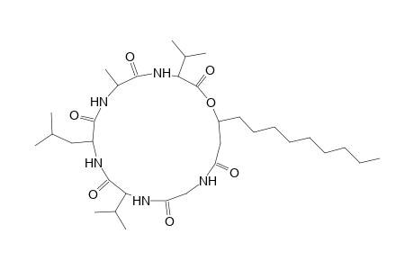 6-Methyl-9-(2-methylpropyl)-19-nonyl-3,12-di(propan-2-yl)-1-oxa-4,7,10,13,16-pentazacyclononadecane-2,5,8,11,14,17-hexone