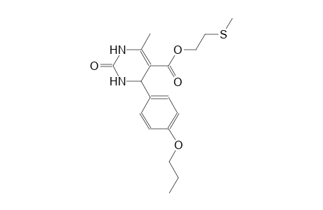 2-(methylsulfanyl)ethyl 6-methyl-2-oxo-4-(4-propoxyphenyl)-1,2,3,4-tetrahydro-5-pyrimidinecarboxylate