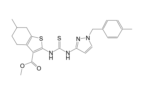 methyl 6-methyl-2-[({[1-(4-methylbenzyl)-1H-pyrazol-3-yl]amino}carbothioyl)amino]-4,5,6,7-tetrahydro-1-benzothiophene-3-carboxylate