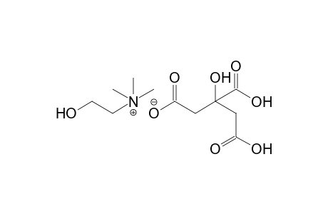 choline dihydrogen citrate