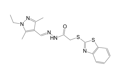 2-(1,3-benzothiazol-2-ylsulfanyl)-N'-[(E)-(1-ethyl-3,5-dimethyl-1H-pyrazol-4-yl)methylidene]acetohydrazide