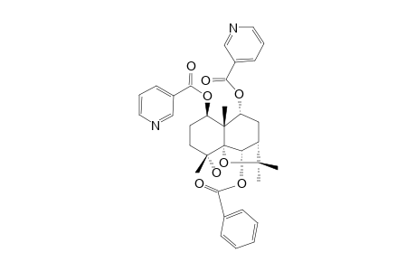 5-ALPHA-BENZOYL-4-ALPHA-HYDROXY-1-BETA,8-ALPHA-DINICOTINOYL-DIHYDROAGAROFURAN