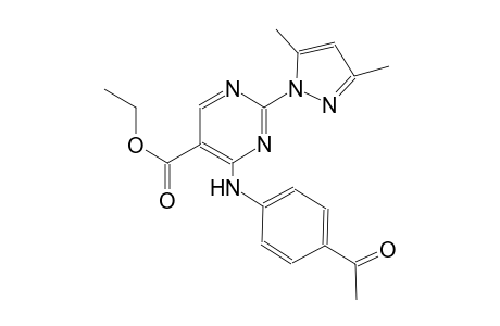 ethyl 4-(4-acetylanilino)-2-(3,5-dimethyl-1H-pyrazol-1-yl)-5-pyrimidinecarboxylate