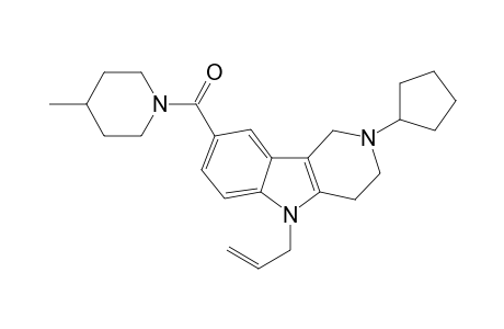 (5-Allyl-2-cyclopentyl-2,3,4,5-tetrahydro-1H-pyrido[4,3-b]indol-8-yl)(4-methylpiperidin-1-yl)methanone