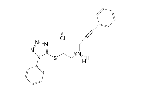 2-propyn-1-aminium, 3-phenyl-N-[2-[(1-phenyl-1H-tetrazol-5-yl)thio]ethyl]-, chloride