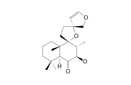 PRELEOHETERIN;(9-ALPHA,13R)-15,16-DIEPOXY-7-BETA-HYDROXY-LABDAN-14-EN-6-ONE