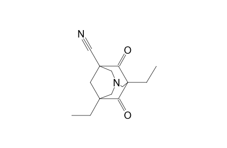 1-Azatricyclo[3.3.1.13,7]decane-3-carbonitrile, 5,7-diethyl-4,6-dioxo-