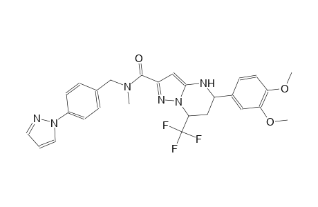5-(3,4-dimethoxyphenyl)-N-methyl-N-[4-(1H-pyrazol-1-yl)benzyl]-7-(trifluoromethyl)-4,5,6,7-tetrahydropyrazolo[1,5-a]pyrimidine-2-carboxamide