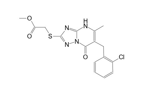 acetic acid, [[6-[(2-chlorophenyl)methyl]-4,7-dihydro-5-methyl-7-oxo[1,2,4]triazolo[1,5-a]pyrimidin-2-yl]thio]-, methyl ester