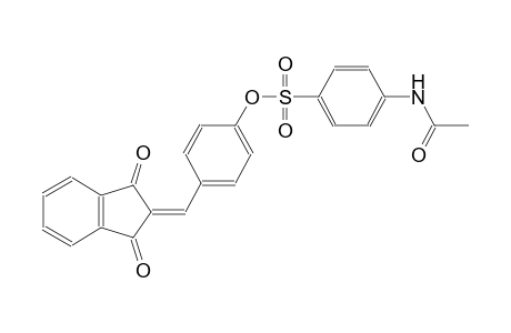 4-[(1,3-dioxo-1,3-dihydro-2H-inden-2-ylidene)methyl]phenyl 4-(acetylamino)benzenesulfonate