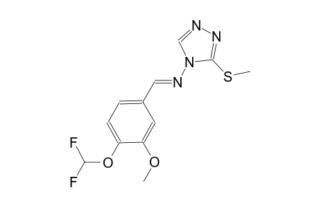 N-{(E)-[4-(difluoromethoxy)-3-methoxyphenyl]methylidene}-3-(methylsulfanyl)-4H-1,2,4-triazol-4-amine