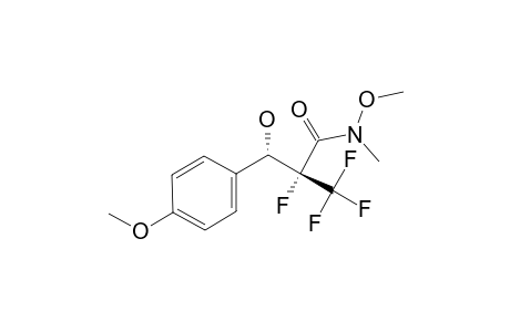 ERYTHRO-N-METHOXY-N-METHYL-2-FLUORO-3-HYDROXY-3-(4-METHOXYPHENYL)-2-(TRIFLUOROMETHYL)-PROPANAMIDE