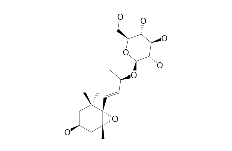 STAPHYLIONOSIDE-H;(3S,5R,6R,9S,7E)-MEGASTIGMAN-5,6-EPOXY-7-ENE-3,9-DIOL-9-O-BETA-D-GLUCOPYRANOSIDE