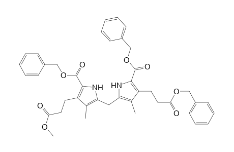 1H-Pyrrole-3-propanoic acid, 5-[[4-(3-methoxy-3-oxopropyl)-3-methyl-5-[(phenylmethoxy)carbonyl]-1H-pyrrol-2-yl]methyl]-4-methyl-2-[(phenylmethoxy)carbonyl]-, phenylmethyl ester