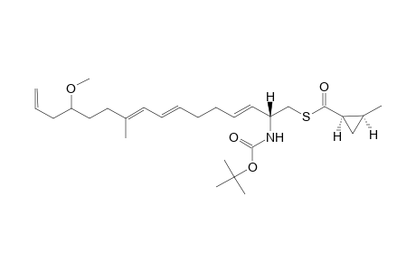 (1R,2S)-2-Methyl-cyclopropanecarbothioic acid S-((3E,7E,9E)-(R)-2-tert-butoxycarbonylamino-13-methoxy-10-methyl-hexadeca-3,7,9,15-tetraenyl)ester