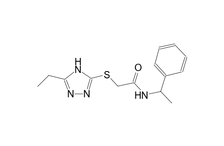 2-[(5-ethyl-4H-1,2,4-triazol-3-yl)sulfanyl]-N-(1-phenylethyl)acetamide
