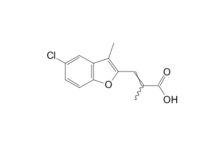 5-chloro-alpha,3-dimethyl-2-benzofuranacrylic acid